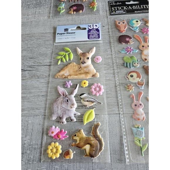 Sticker Lot Woodland Animals Fox Frogs Deer + Scrapbooking 3D Stickers RARE #47 - Picture 5 of 9